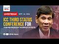 LIVE – ICC Third Status Conference for former President Rodrigo Duterte (Sept. 16, 2026) | GMA Newsのサムネイル