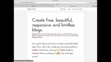 Creating a Jekyll blog using Teddy Hyde