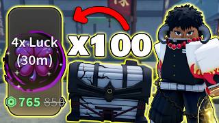 OPENING 100+ OUWIGAHARA CHEST WITH x4 LUCK In Project Slayers 2...