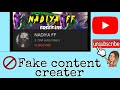 Nadiya ff fake content creator  fake youtuber  repost scam nadiya ff