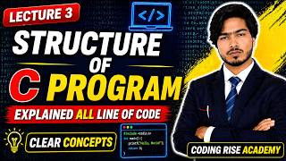 Structure of C Programming Explained in hindi | C Programming Complete course Basic to advanced​