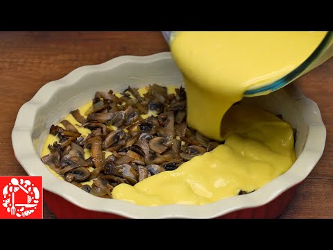 Видео рецепт Пирог с грибами закрытый