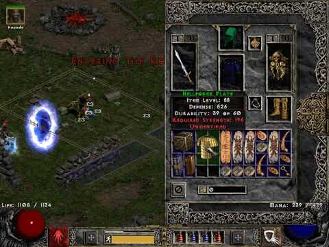 Skælde ud gentagelse Markér Diablo 2 - Naj's Light Plate Drop - Holy Grail (298 out of 502) - YouTube