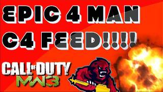 MW3 - My 1st Quad C4 Feed!! (So Nearly 5)