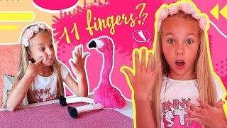 IMPOSSIBLE!!! Anny Star has 11 fingers on her hands! Count with her and you will see! Joke video ;)
