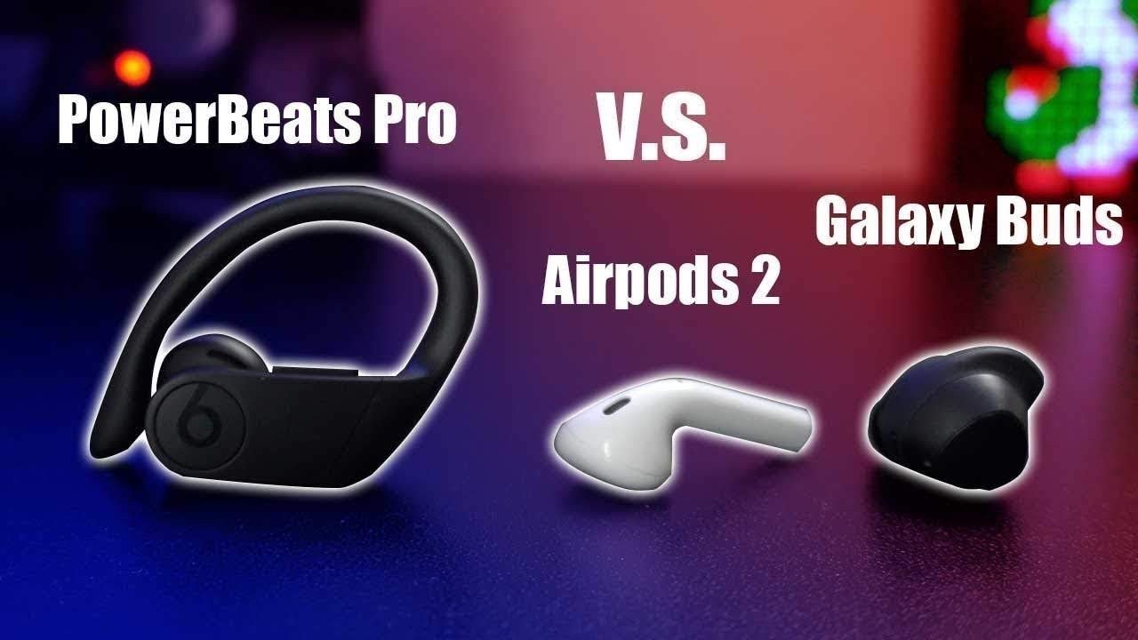 Powerbeats Pro VS Airpods 2 Buds True Comparison Review - YouTube