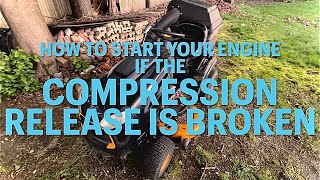 Briggs and Stratton mower compression release temporary fix