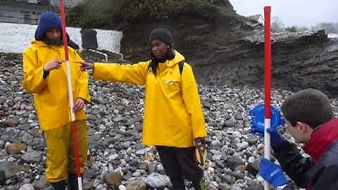 Measuring storm beach facets, coastal geography - #geographyteacher