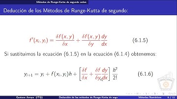 Presentación de los método de Runge Kutta de segundo orden
