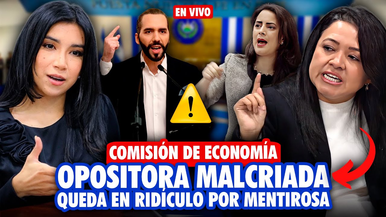 🚨 Comisión de Economía: Opositora malcriada intenta bloquear el trabajo de los diputados de Bukele
