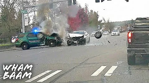 COP CAR HITS DRIVER HEAD-ON—WHO IS AT FAULT? | DASHCAM STORIES