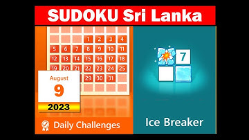 Microsoft Sudoku Ice Breaker - Daily Challenge 9th August 2023
