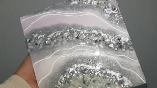 Resin geode art. Art with cremation ashes