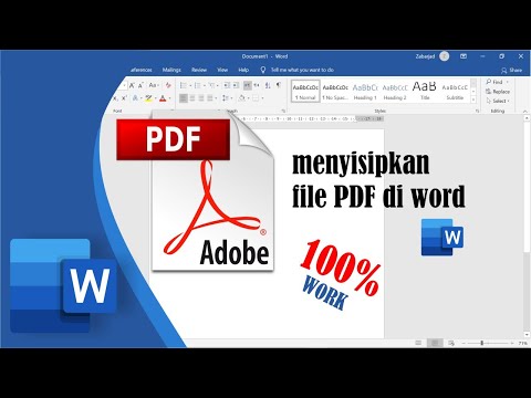 cara melampirkan file PDF kedalam microsoft word