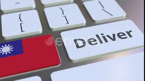 Deliver Text and Flag of Taiwan on the Computer Keyboard | Motion Graphics - Envato elements