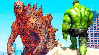 картинка: ХАЛК ПРОТИВ ГОДЗИЛЛЫ В ГТА 5 МОДЫ! HULK VS GODZILLA ОБЗОР МОДА В GTA 5 ВИДЕО ИГРЫ MODS ОНЛАЙН