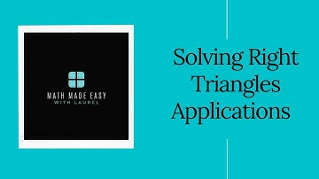 Solving Right Triangles Part 2