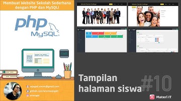 Membuat Website Sekolah Sederhana dengan PHP dan MySQLi #10  Tampilan Halaman Siswa