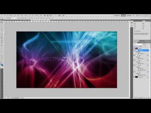 Photoshop tutorial: Custom Glowing Abstract Desktop Wallpaper . []