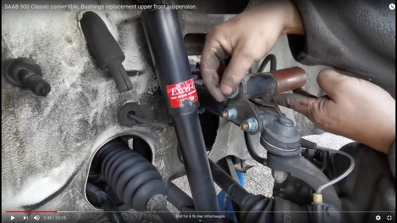 SAAB 900 Classic convertible. Bushings replacement upper front