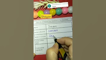 Shayan Signature style 💞#signature #sign #shortsfeed #shorts