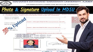Photo Upload in Mdsu Online Form || Mdsu exam form 2024 Photo Signature upload || Problem Solution