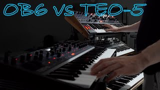 Oberheim TEO-5 vs Sequential OB6 (Tone and filter focus, no talking no fx)