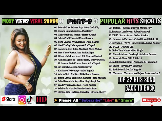 MP3 AUDIO JUKEBOX II  MOST VIEWS VIRAL SONGS II PART-3 II POPULAR HITS SHORTS  @MUSICJUNCTIONSONGS class=