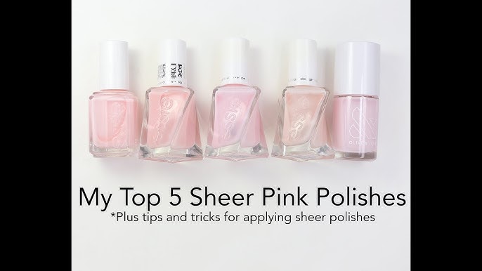ESSIE Sheer Shades [NON-STREAKY!] LIVE - RIDGY SWATCH on NAILS! YouTube