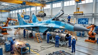 MiG-29 Fulcrum Factory: Rapid Assembly & Klimov RD-33 Twin Engine Integration Process