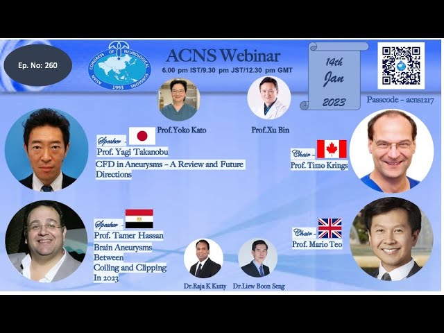 ACNS Webinar  - Jan 14 - CFD in Aneurysms & Coiling Vs Clipping in 2023