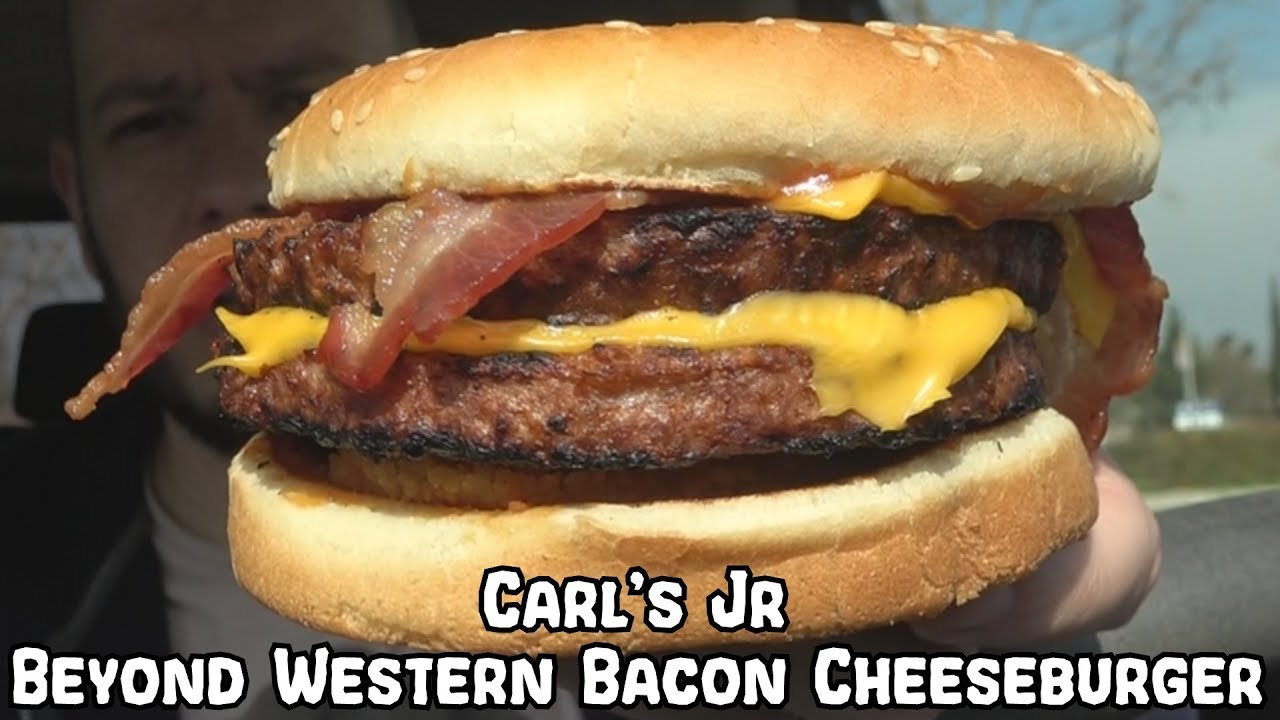 CarBS Carl's Jr Beyond Western Bacon Cheeseburger Meatless Burger