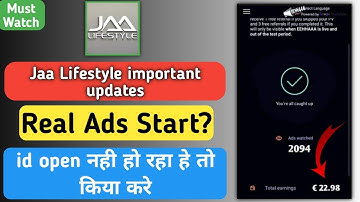 jaa lifestyle new update today | Real ads start? | #jaalifestyle #eehhaaa