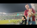 Nobar ayah dan adek agra di stadion sumatrea utara #agraunafamily