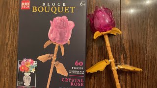 Let’s Build Block Tech Block Bouquet Crystal Rose | LEGO compatible building blocks from Five Below