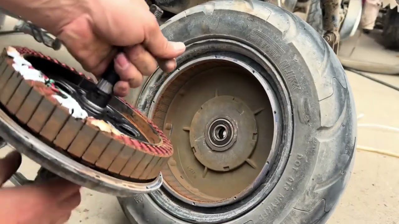 Electric scooter back wheel survice || electric scooter survice || amit official 1