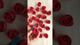 Foam Paper Roses🌹| Simple DIY Flower Art | @NSCreativeCollections