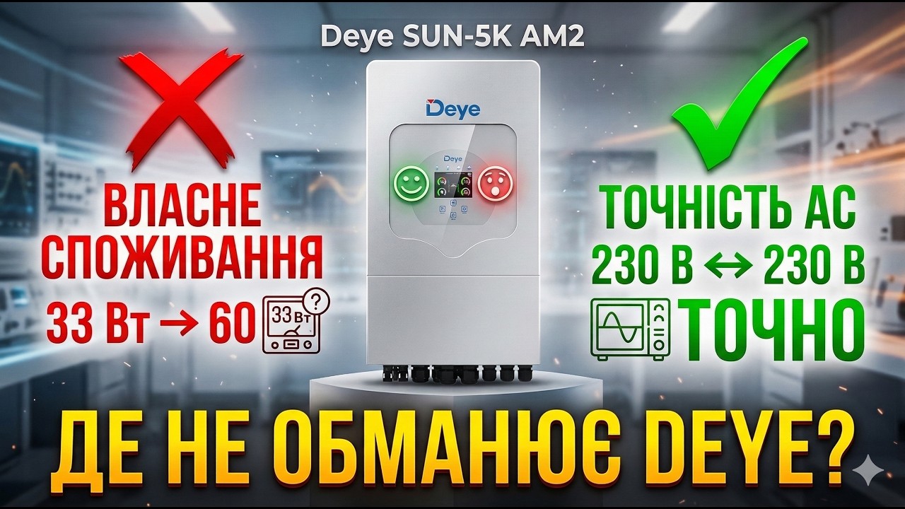 У чому Deye НЕ обманює? (Перевірка точними приладами) Deye SUN-5K AM2