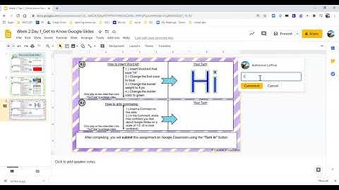 Google Slides: How To Add Comments