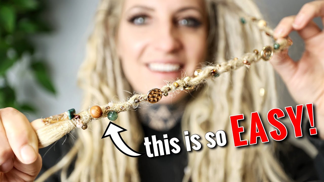 sewing beads onto my dreadlocks YouTube
