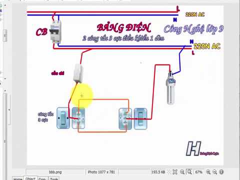 Mạch điện cầu thang 2 công tắc 3 cực 1 đèn là một trong những mạch điện đơn giản nhưng quan trọng nhất. Hãy xem hình ảnh và tìm hiểu sự hoạt động của mạch điện này để có thể áp dụng vào công việc của mình.