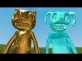 GOLDEN CARTOON CAT VS DIAMOND CARTOON DOG!! Garry's Mod Sandbox