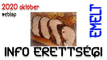 Informatika érettségi emelt szint - Egybesült karaj - webszerkesztés 2020 október