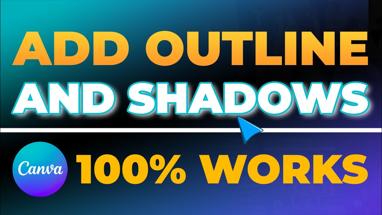 How To Add Text Outline and Shadows in Canva (FAST & EASY) | 100% WORKS ...
