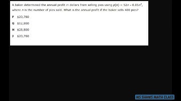 2019 Staar Released Exam Algebra 1. #8