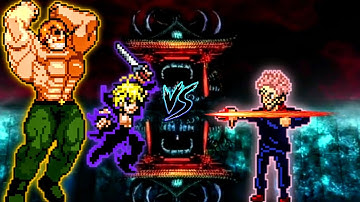 Meliodas TP OP & Sin of Pride Escanor OP VS Sukuna V1.7 OP in Jump Force Mugen