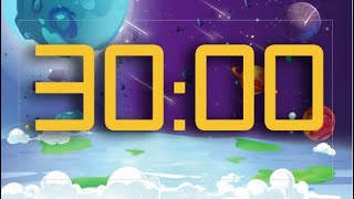 π 30-Minute Outer Space Countdown Timer | Rocket Classroom Visual Timer for Kids π