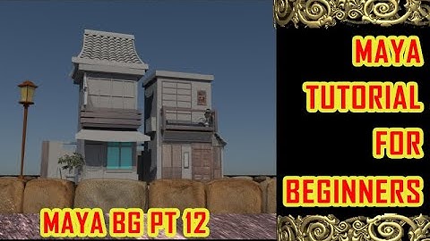 MAYA PRODUCTION BG MODELING PT 12|maya bg modeling tutorial |CARTOON HOUSE MODELING| roadside stone