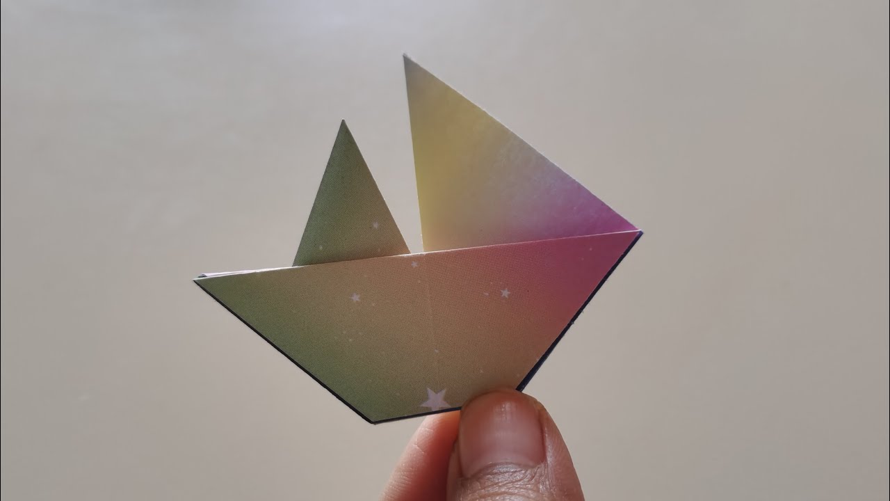 Origami Sailboat -How to Fold a Paper Sailboat Rainbow Paper Sailboat Origami -Super Easy Origami