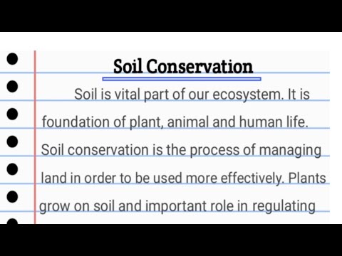 essay on conservation of soil